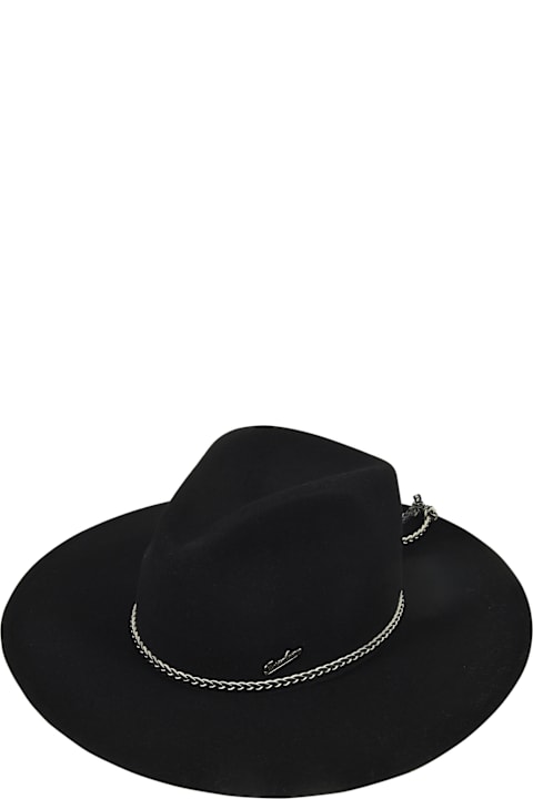 Homeware Borsalino Andrea Brushed Felt With Leather Braided Belt
