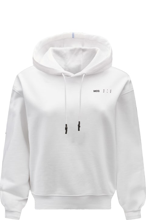 Woman White Hoodie With Logo