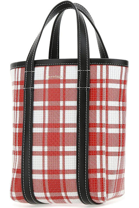 Homeware Balenciaga Printed Leather Small Barbes Shopping Bag