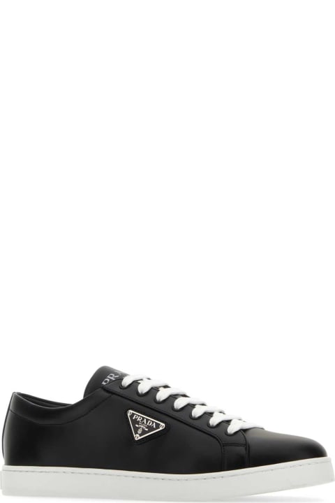 Homeware Prada Black Leather Sneakers