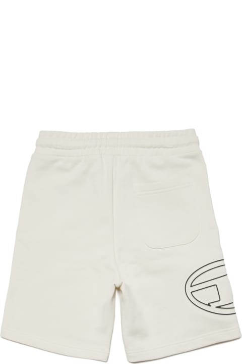 Bottoms for Boys Diesel Pcurvbigoval Shorts Diesel Fleece Shorts With Oval D Logo