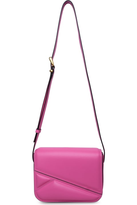 Wandler Shoulder Bags for Women Wandler Medium 'oscar Trunk' Bag In Pink Calf Leather