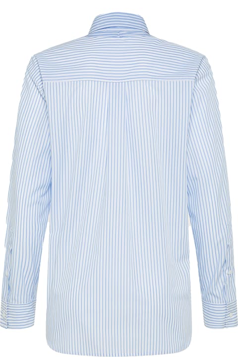 Seventy Clothing for Women Seventy Oversized Blue Striped Shirt