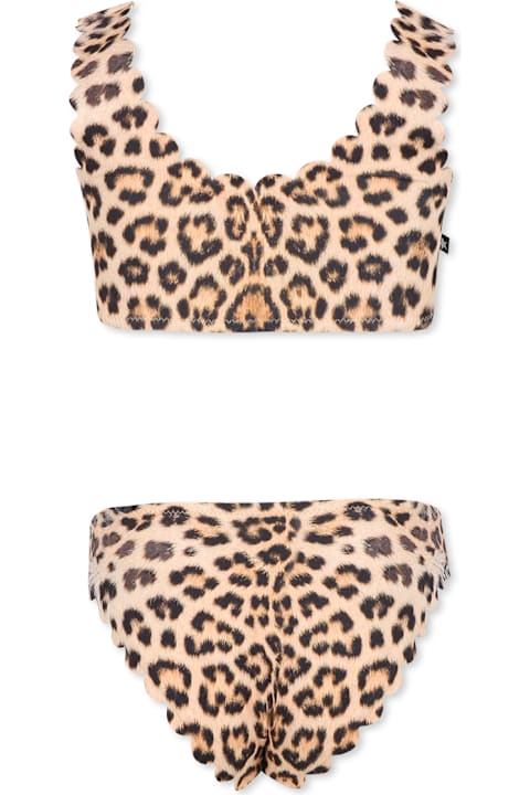 Swimwear for Girls Molo Brown Bikini For Girl With Spotted Print