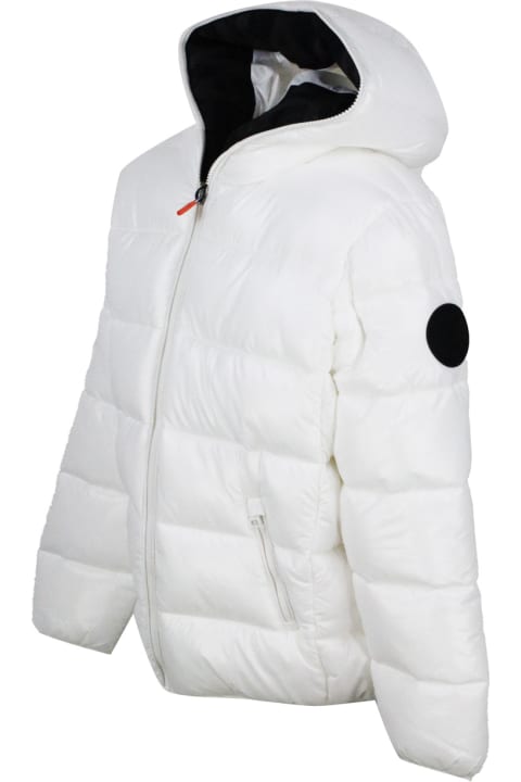 Save the Duck for Kids Save the Duck Kate Hooded Down Jacket With Animal Free Padding With Animal Free Padding With Zip Closure And Logo On The Sleeve