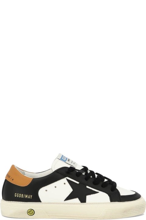Golden Goose for Boys Golden Goose May Star-patch Lace-up Sneakers