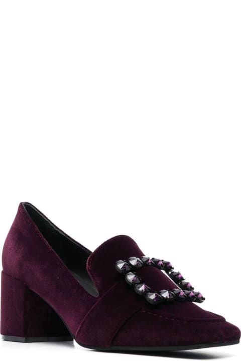 Plum Purple Velvet Loafers