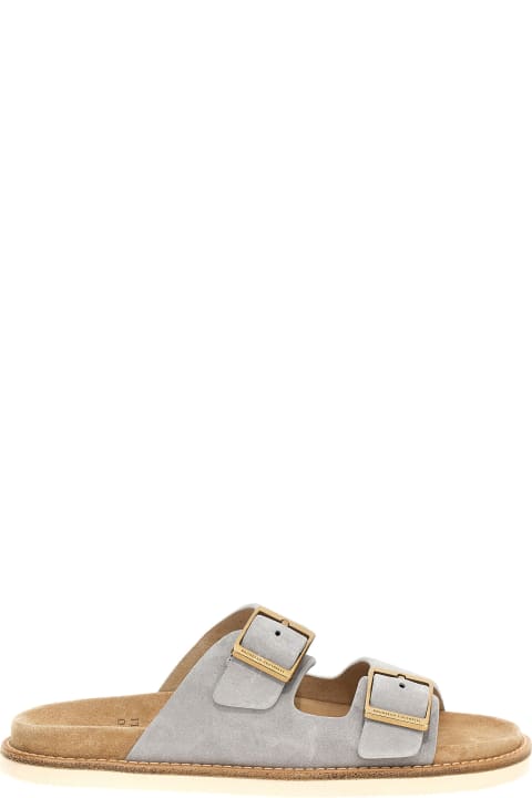 Other Shoes for Men Brunello Cucinelli Suede Buckle Sandals