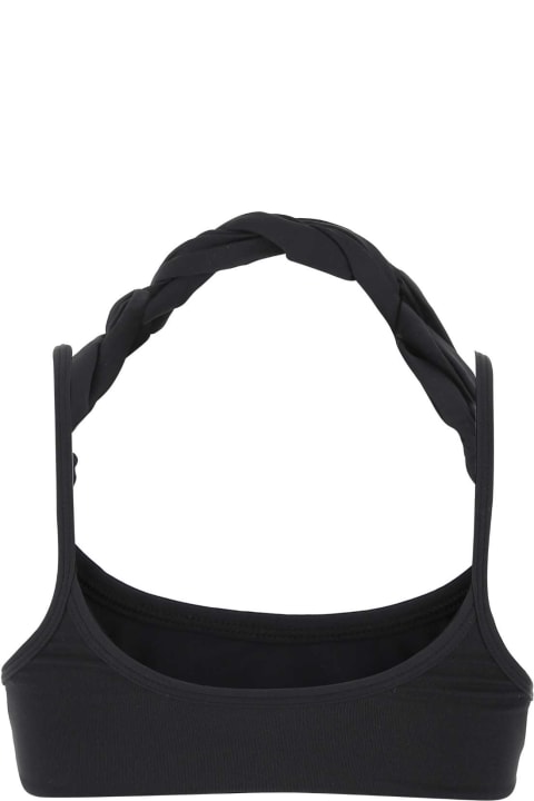 The Attico for Women The Attico Black Stretch Nylon Bikini Top