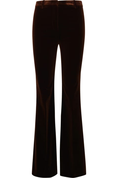 Etro Pants & Shorts for Women Etro Flare Pants In Brown Velvet