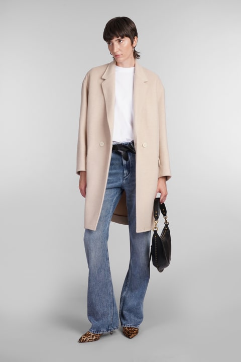 Isabel Marant معاطف وجواكت لـ السيدات Isabel Marant Efegozi' Beige Cotton Coat