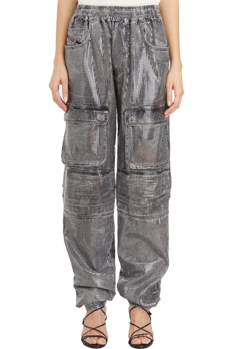 Diesel Pants & Shorts for Women Diesel D-mirt 0pgac Straight-leg Cargo Jeans