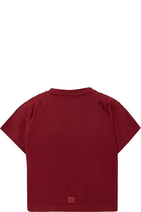 Homeware Givenchy Burgundy T-shirt For Girl With Logo