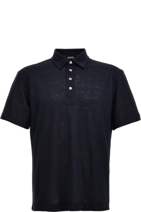 Zegna Clothing for Men Zegna Linen Polo Shirt