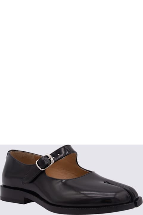 Maison Margiela Black Leather Tabi Flats