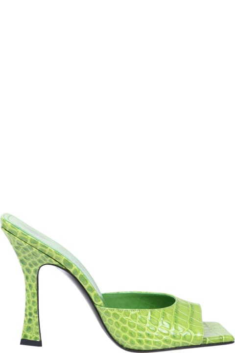 Homeware The Attico Mule Anais In Green Leather