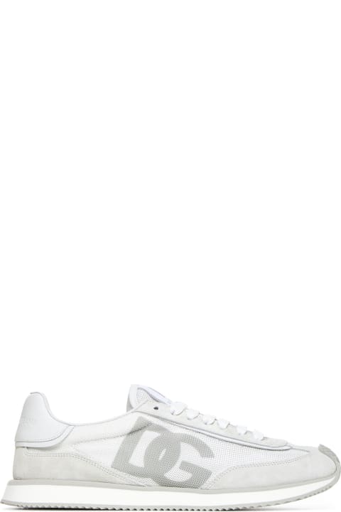 Homeware Dolce & Gabbana Two-tone Suede And Mesh Dg Aria Sneakers