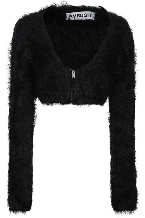 AMBUSH Sweaters for Women AMBUSH Fur Knit Crop Cardigan