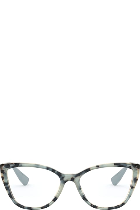 Miu Miu Eyewear Eyewear for Women Miu Miu Eyewear Mu 04sv Beige Havana Top Blue Glasses