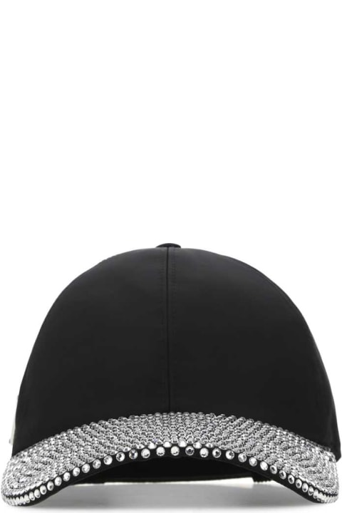 Hair Accessories for Women Prada Black Re-nylon Baseball Cap