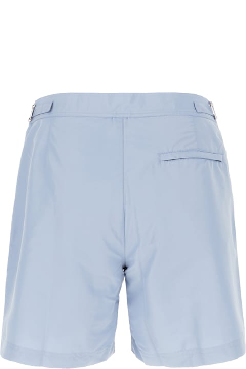 Brunello Cucinelli Swimwear for Men Brunello Cucinelli Powder Blue Polyester Swimming Shorts