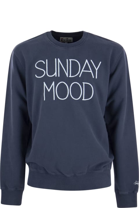 MC2 Saint Barth Fleeces & Tracksuits for Men MC2 Saint Barth Cotton Sweatshirt With Sunday Mood Lettering