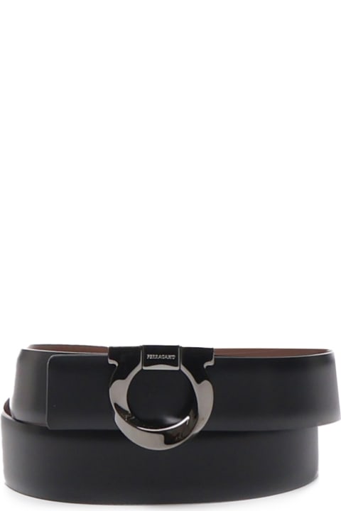 Ferragamo Belts for Women Ferragamo Reversible Gancini Belt In Calfskin