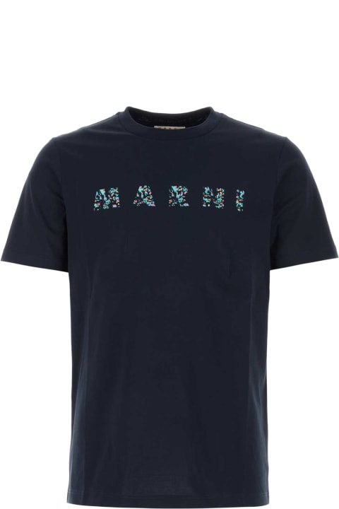 Marni for Men Marni Midnight Blue Cotton T-shirt