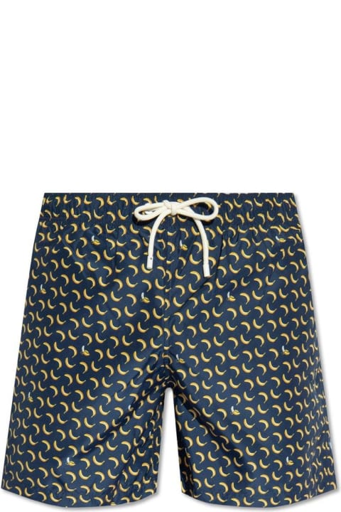 Palm Angels Pants for Men Palm Angels Banana-printed Drawstring Swim Shorts