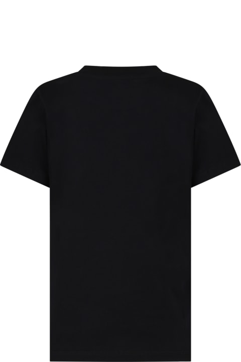 Balmain T-Shirts & Polo Shirts for Women Balmain Black T-shirt For Kids With Logo
