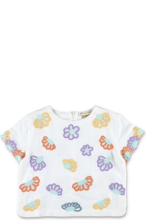 Stella McCartney Kids Topwear for Girls Stella McCartney Kids Floral Broderie Anglaise T-shirt