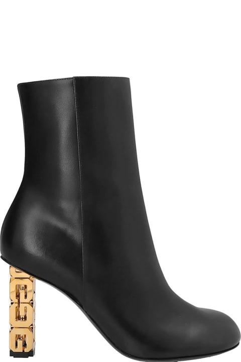 Givenchy Sale for Women Givenchy G Cube Ankle Boots With Gold-tone Logo Heel
