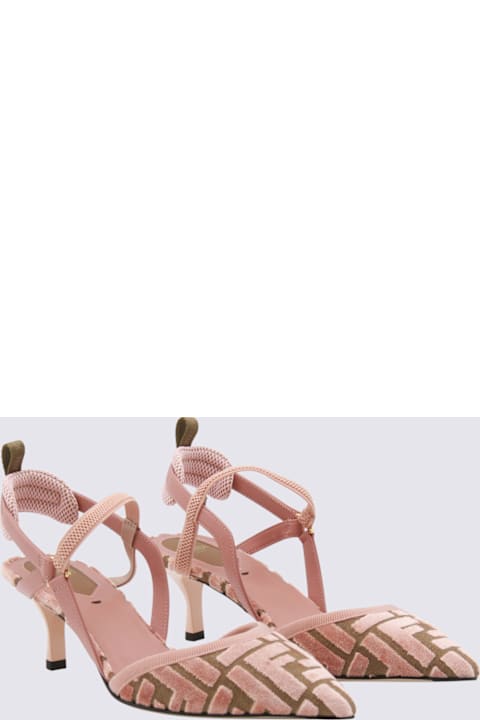 Fendi Pink Leather Colibri
 Slingbacks