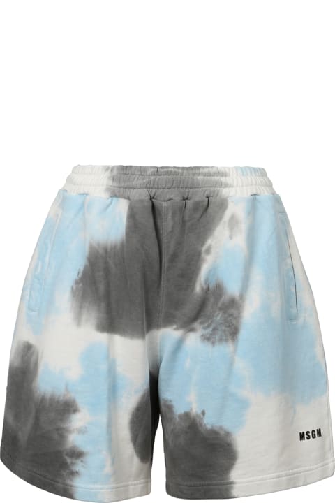 MSGM Pants for Women MSGM Tie Dye Print Shorts