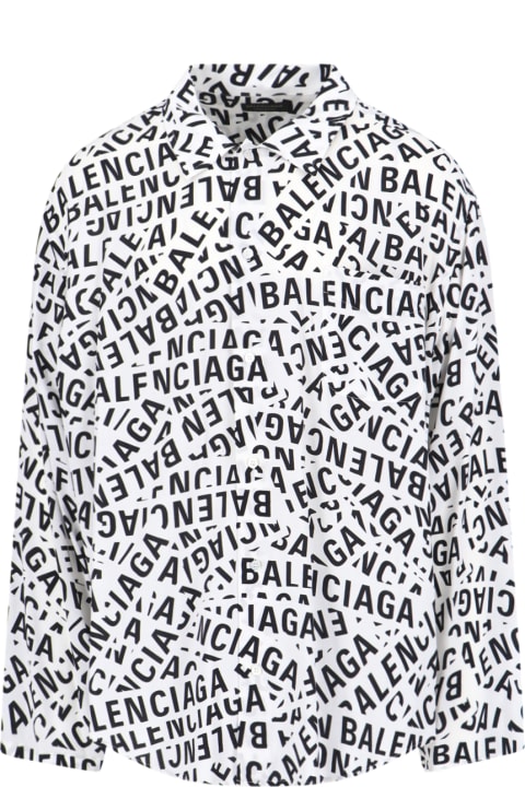 Balenciaga Clothing for Men Balenciaga All-over Logo Print Shirt