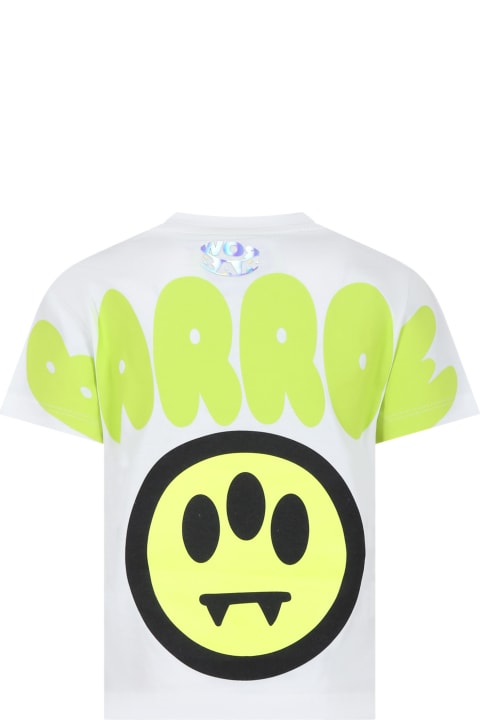 Barrow T-Shirts & Polo Shirts for Girls Barrow T-shirt Bianca Per Bambini Con Smile E Logo
