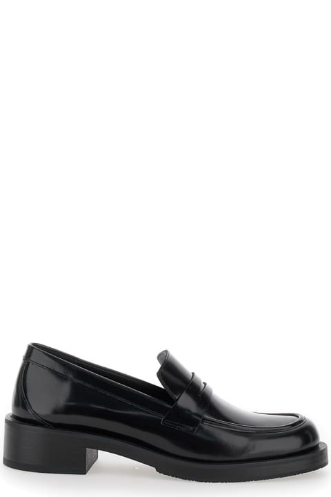 Stuart Weitzman Shoes for Women Stuart Weitzman 'palmer' Black Slip-on Loafers In Patent Leather Woman