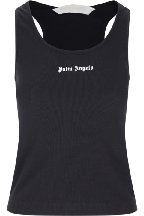 Palm Angels Topwear for Women Palm Angels Classic Logo Rib Tank Top