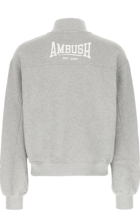 AMBUSH Fleeces & Tracksuits for Men AMBUSH Melange Grey Cotton Sweatshirt