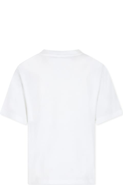 Topwear for Girls Stella McCartney Kids White T-shirt For Girl With Logo