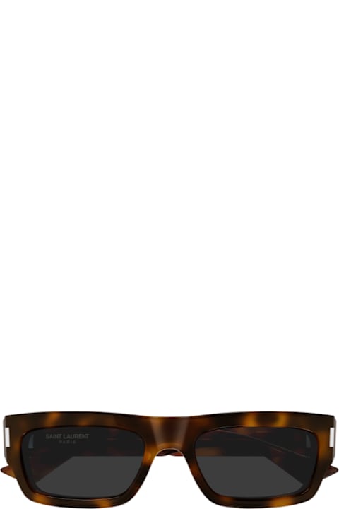 Saint Laurent Eyewear لـ Kids Saint Laurent Eyewear Saint Laurent Sl 837 Linea Corner Angle 002 Havana Grey Sunglasses