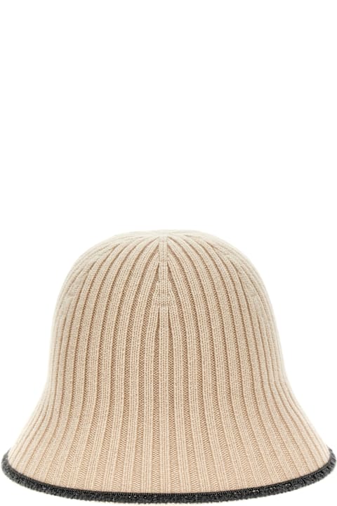 قبعات لـ السيدات Brunello Cucinelli Ribbed Knit Bucket Hat