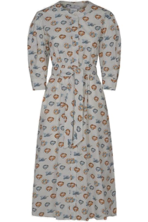 Max Mara Clothing for Women Max Mara All-over Patterned Long-sleeved Dress