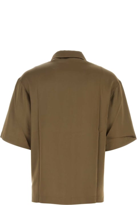 Clothing for Men Nanushka Khaki Satin Shirt