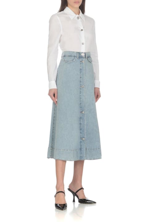 Skirts for Women M05CH1N0 Jeans Jeans Button-up A-line Denim Skirt