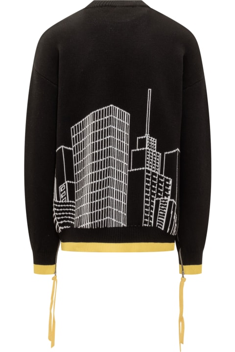 Fleeces & Tracksuits for Men Off-White Skyline Intarsia Sweater