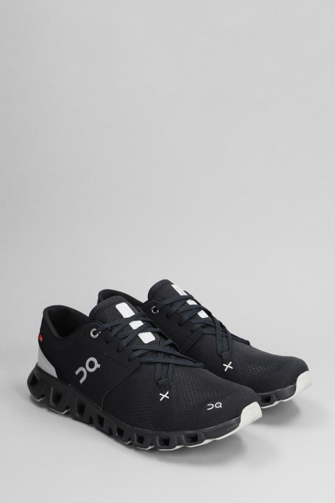 Fashion for Men ON Cloud X 3 Sneakers In Black Polyester