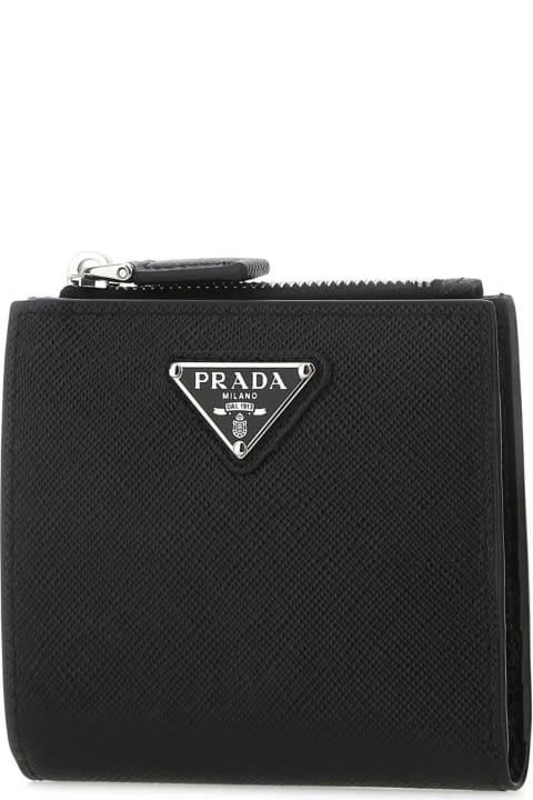 Accessories Sale for Men Prada Black Leather Wallet
