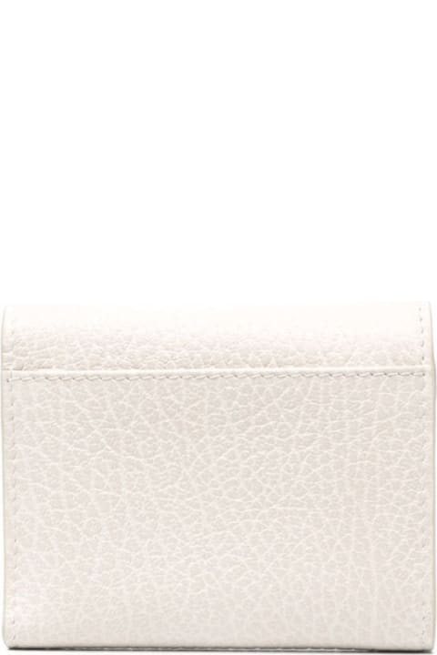 Maison Margiela Woman's White Leather Bifold Wallet