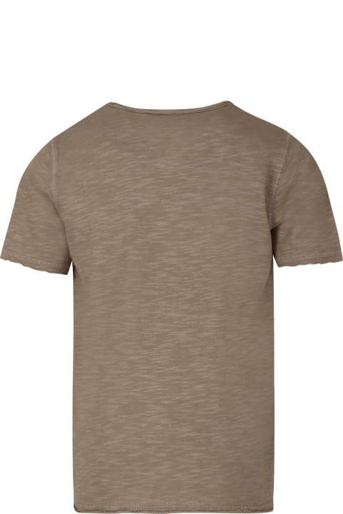 ボーイズ Zadig & VoltaireのTシャツ＆ポロシャツ Zadig & Voltaire Brown T-shirt For Boy With Print